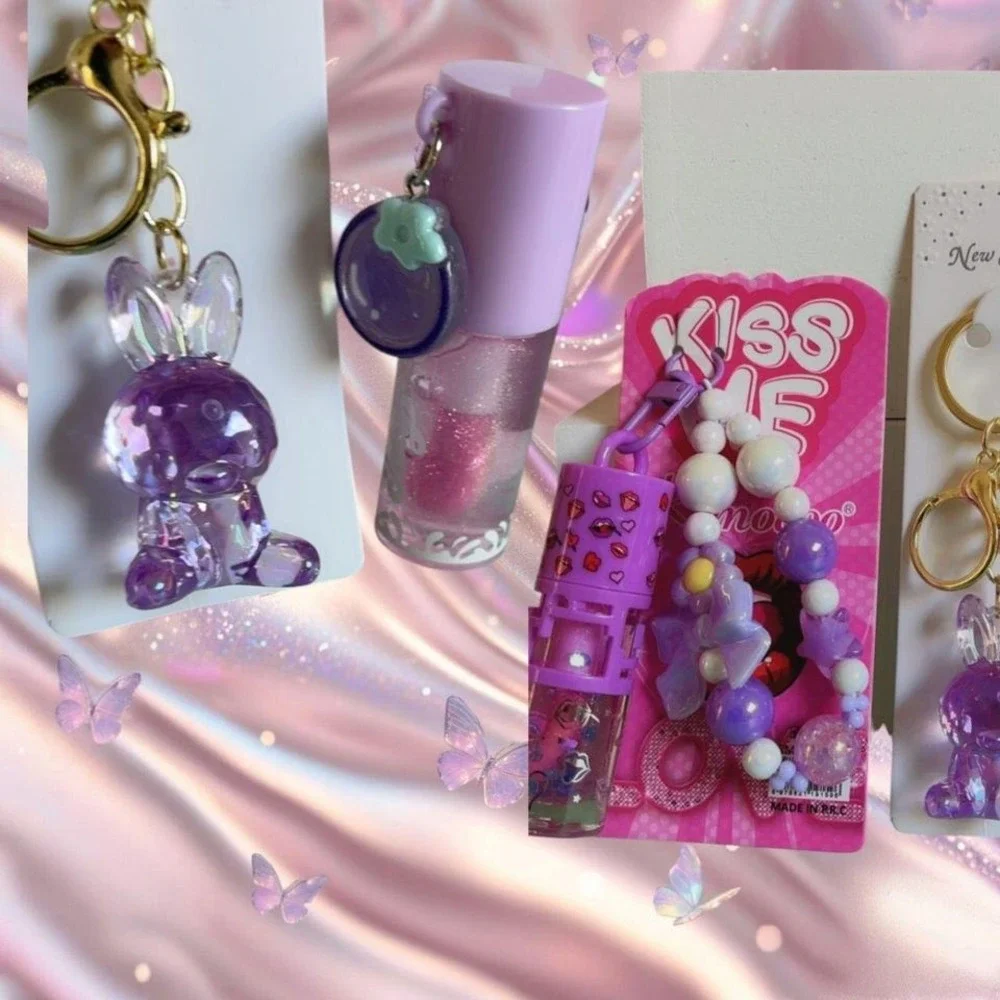 ✨‎ 3 PC KAWAII PURPLE LIP GLOSS BUNDLE #90✨